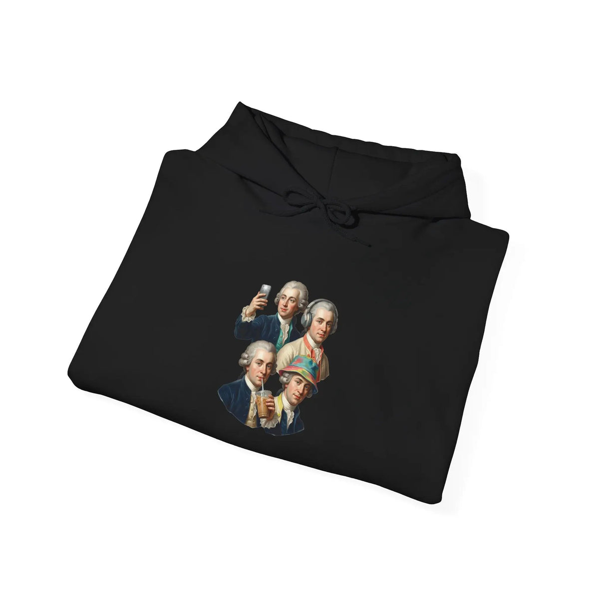 Printify Founding Fathers Portrait Hoodie | History Humor, Museum Nerd - Hoodies Hoodie