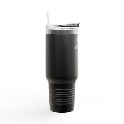 Printify 40oz Insulated Travel Mug with Handle – Customizable Big Tumbler for Road Trips & Daily Hydration - Travel Mugs Mug