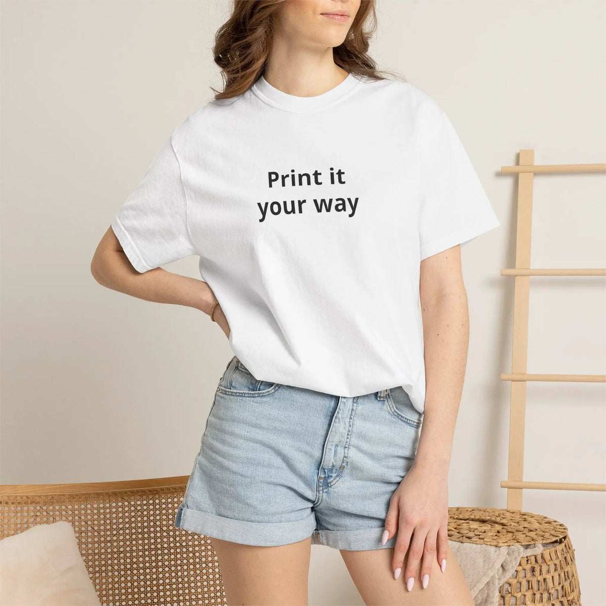 Printify Print It Your Way T-Shirt — Customizable White Graphic Tee - T-Shirts T-Shirt
