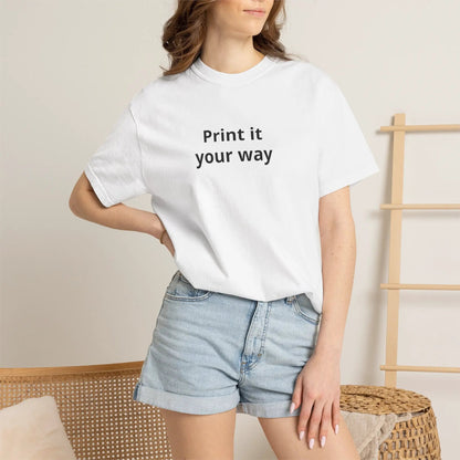 Printify Print It Your Way T-Shirt — Customizable White Graphic Tee - T-Shirts T-Shirt
