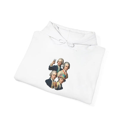 Printify Founding Fathers Portrait Hoodie | History Humor, Museum Nerd - Hoodies Hoodie
