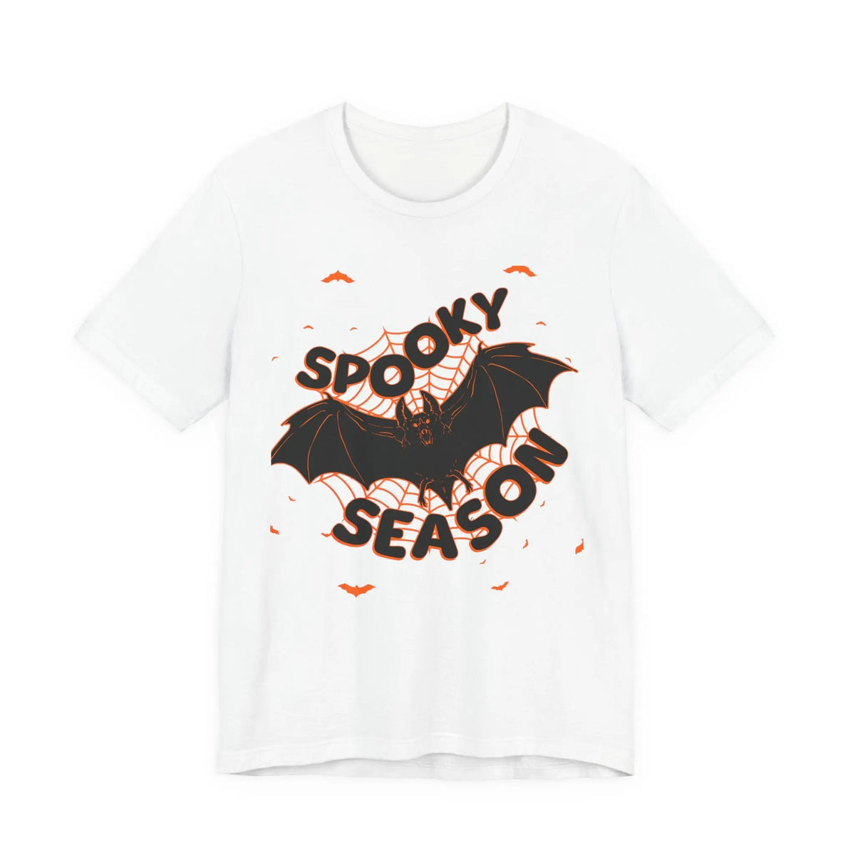 Printify Spooky Season Tee — Bat Halloween Graphic T-Shirt - T-Shirts T-Shirt