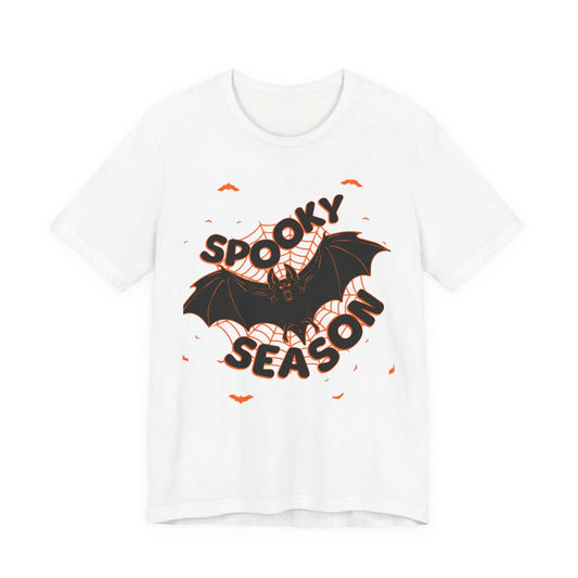 Printify Spooky Season Tee — Bat Halloween Graphic T-Shirt - T-Shirts T-Shirt