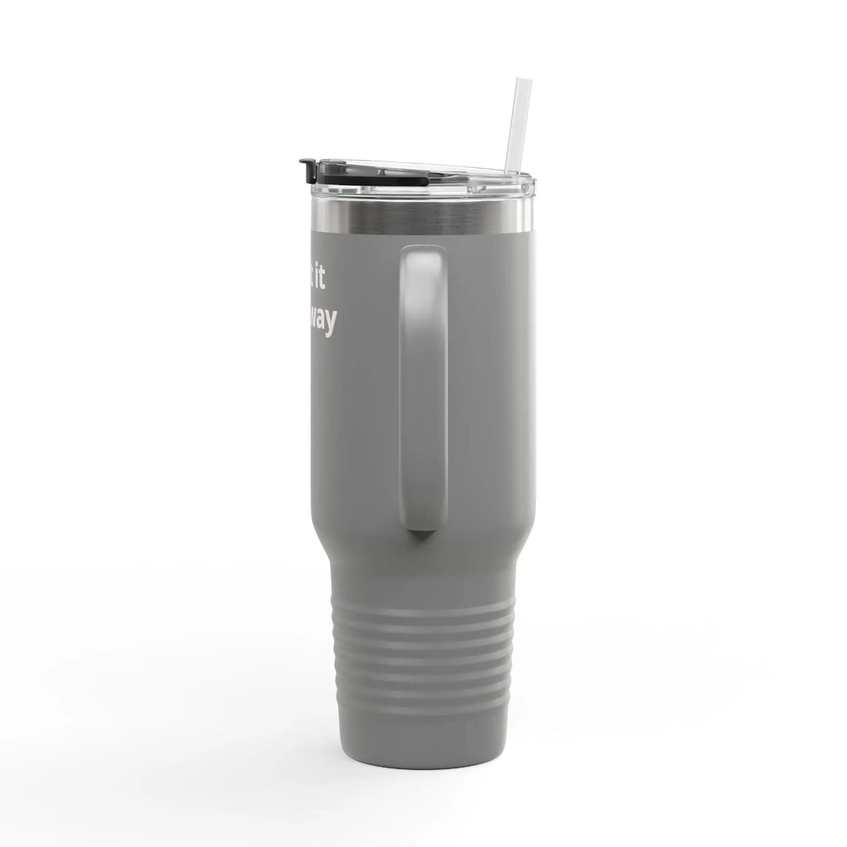 Printify 40oz Insulated Travel Mug with Handle – Customizable Big Tumbler for Road Trips & Daily Hydration - Travel Mugs Mug