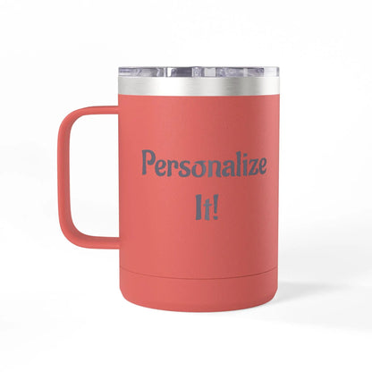 Printify 15oz White Travel Mug Tumbler — Minimalist Insulated Coffee Mug - Tumblers Mug