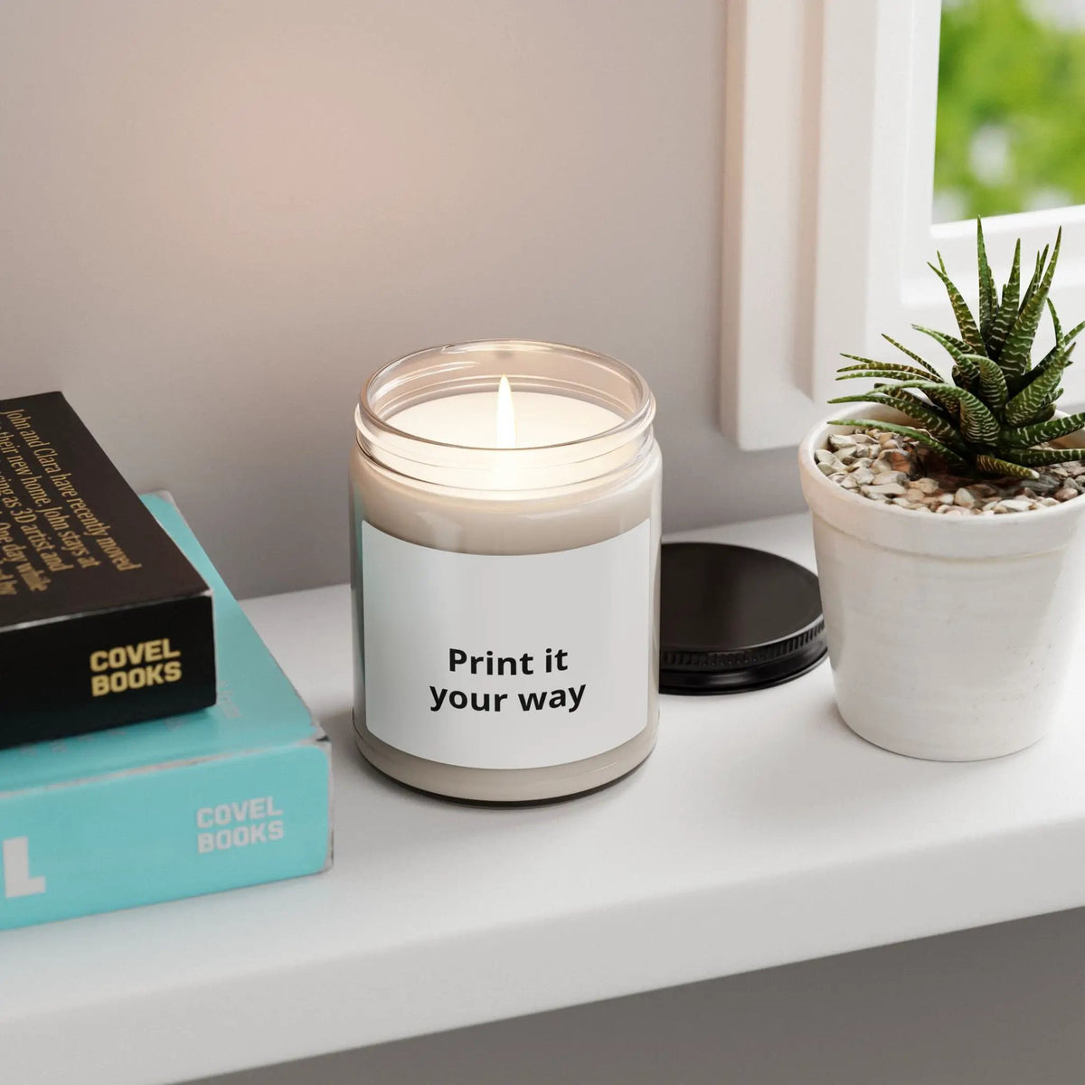 Printify Custom Scented Soy Candle 9oz — Personalized Label "Print it your way" - Candles Home Decor