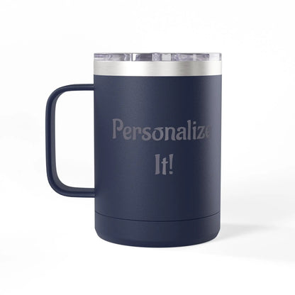 Printify 15oz White Travel Mug Tumbler — Minimalist Insulated Coffee Mug - Tumblers Mug