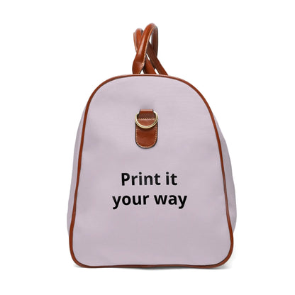 Printify Custom Waterproof Travel Bag — Personalized 'Print it your way' Duffle for Weekend Getaways & Beach Trips - Shoulder Bags Bags