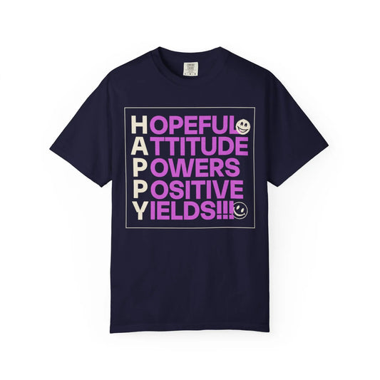 Printify Hopeful Attitude Powers Positive Yields T-Shirt - T-Shirts T-Shirt