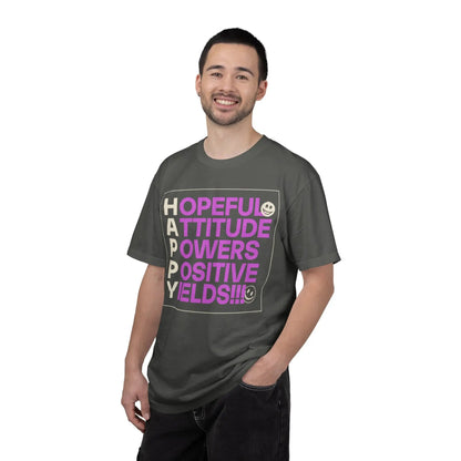 Printify Hopeful Attitude Powers Positive Yields T-Shirt - T-Shirts T-Shirt