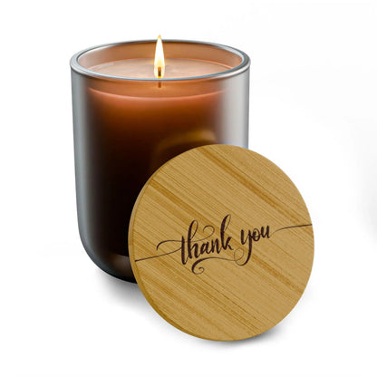 Thank You Script engraved Lid Candle