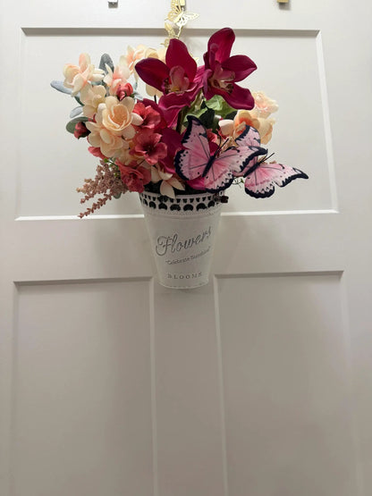Tulu Prints & Designs Pink Orchid & Butterfly Arrangement — "Celebrate Sunshine" -