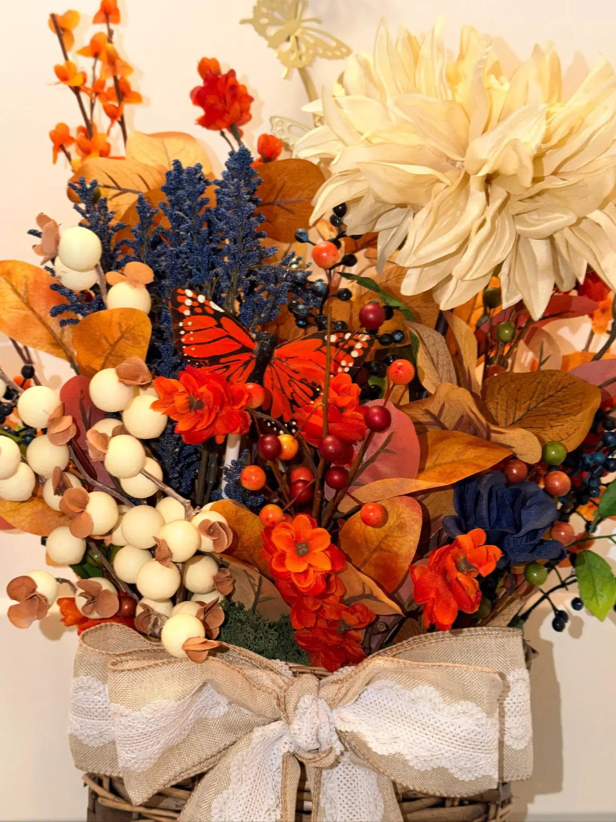 Rustic Autumn Harvest Bouquet Door Hanger