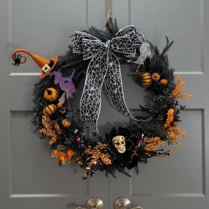 Witch Hat, Ghosts, Black Cat, Pumpkins & Glitter Bat