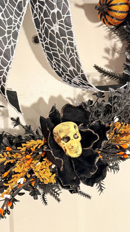 Witch Hat, Ghosts, Black Cat, Pumpkins & Glitter Bat